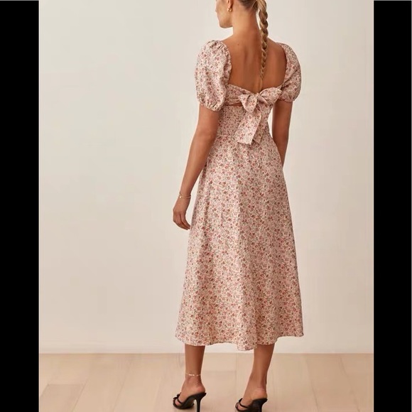 Reformation Denver linen Dress  fairy size 2 authentic - Picture 2 of 14